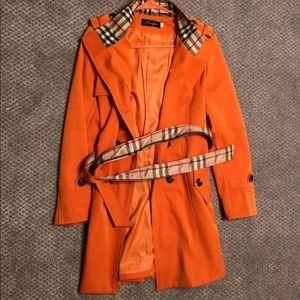 Very stylish orange trench jacket